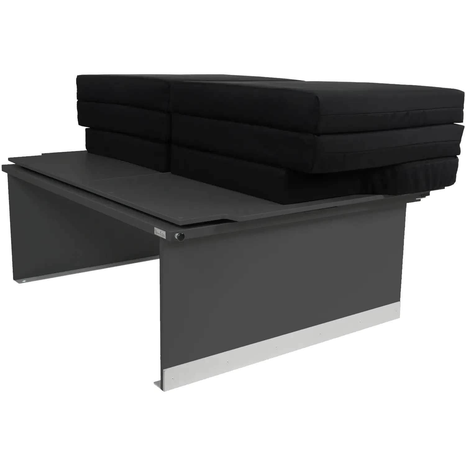 Schlafsystem Surfer geteilt Kia PV5 Packzustand mit Schlafauflagen