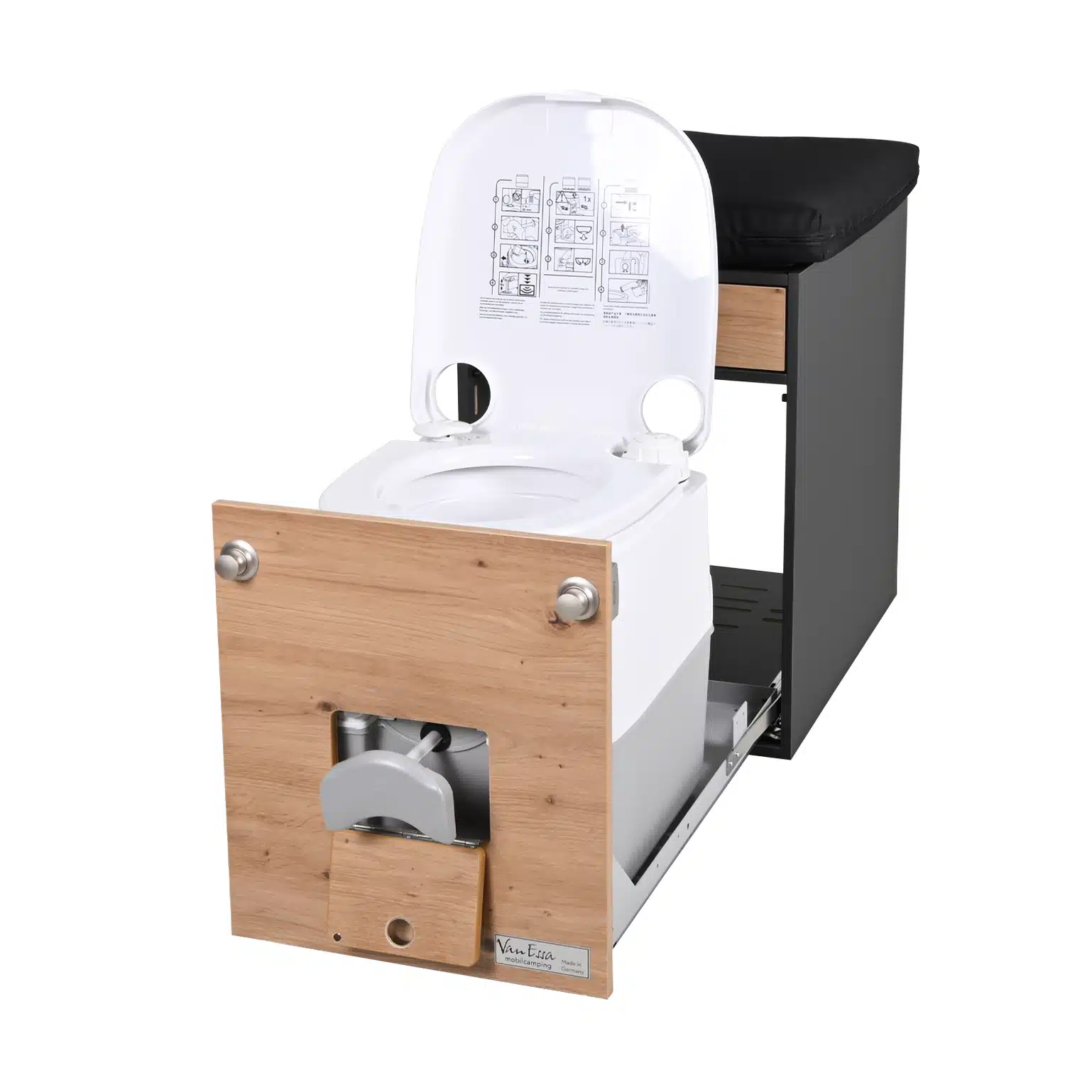 Modulturm Korpus-Graphit Detail Dometic WC Auszug