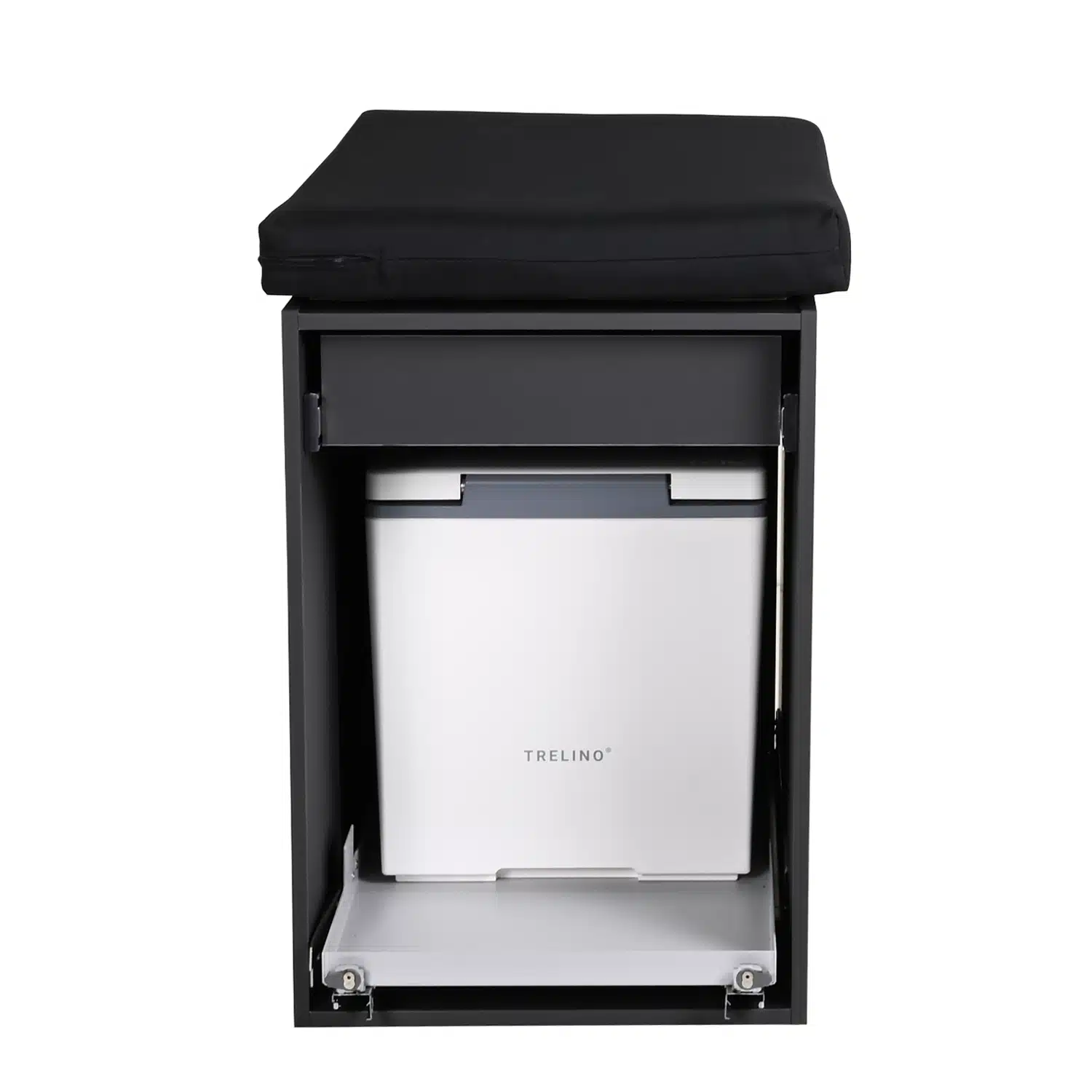 Modulturm Korpus-Graphit Detail WC Trelino Auszug Rückseite