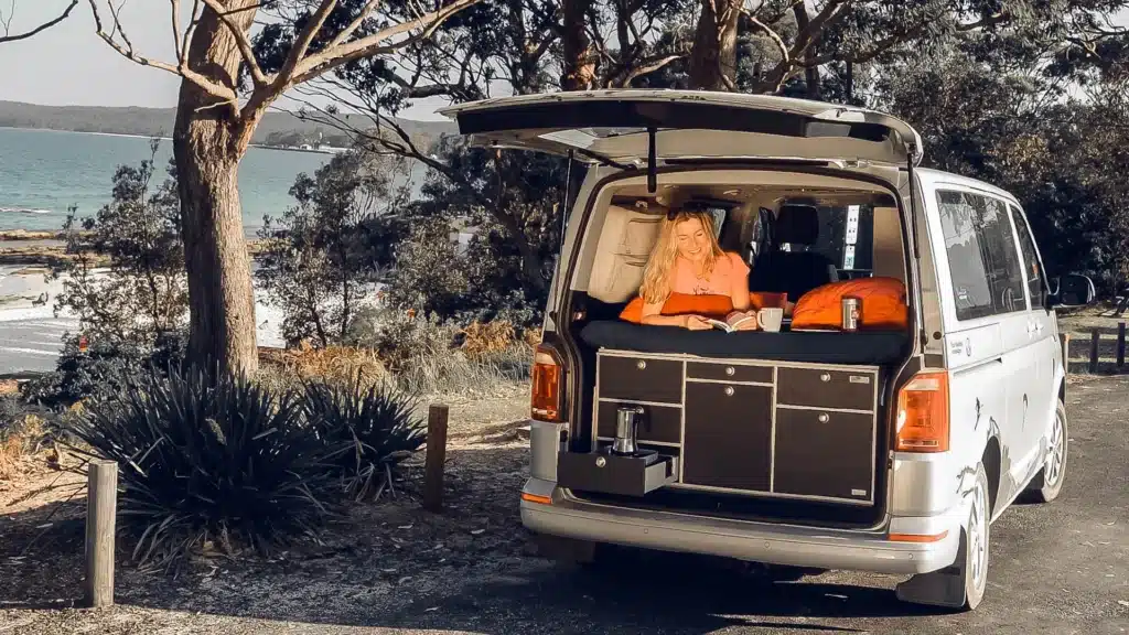 VanEssa in Australia 2016 VW T6 Multivan rear kitchen sleeping system