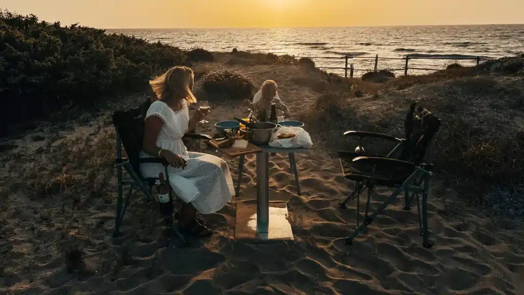 VanEssa in Italien auf Sardinien 2023 im VW-Bus T6 California Beach mit Heckküche Schlafsystem Innenraumturm und Zubehör