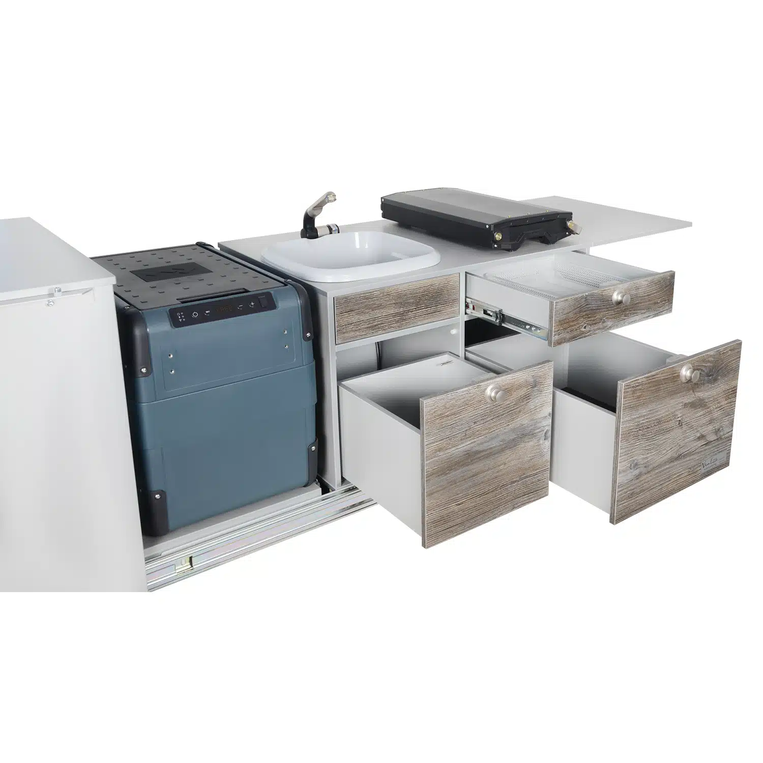 VanEssa Arco Heckauszug Küche mit Doppelflammkocher