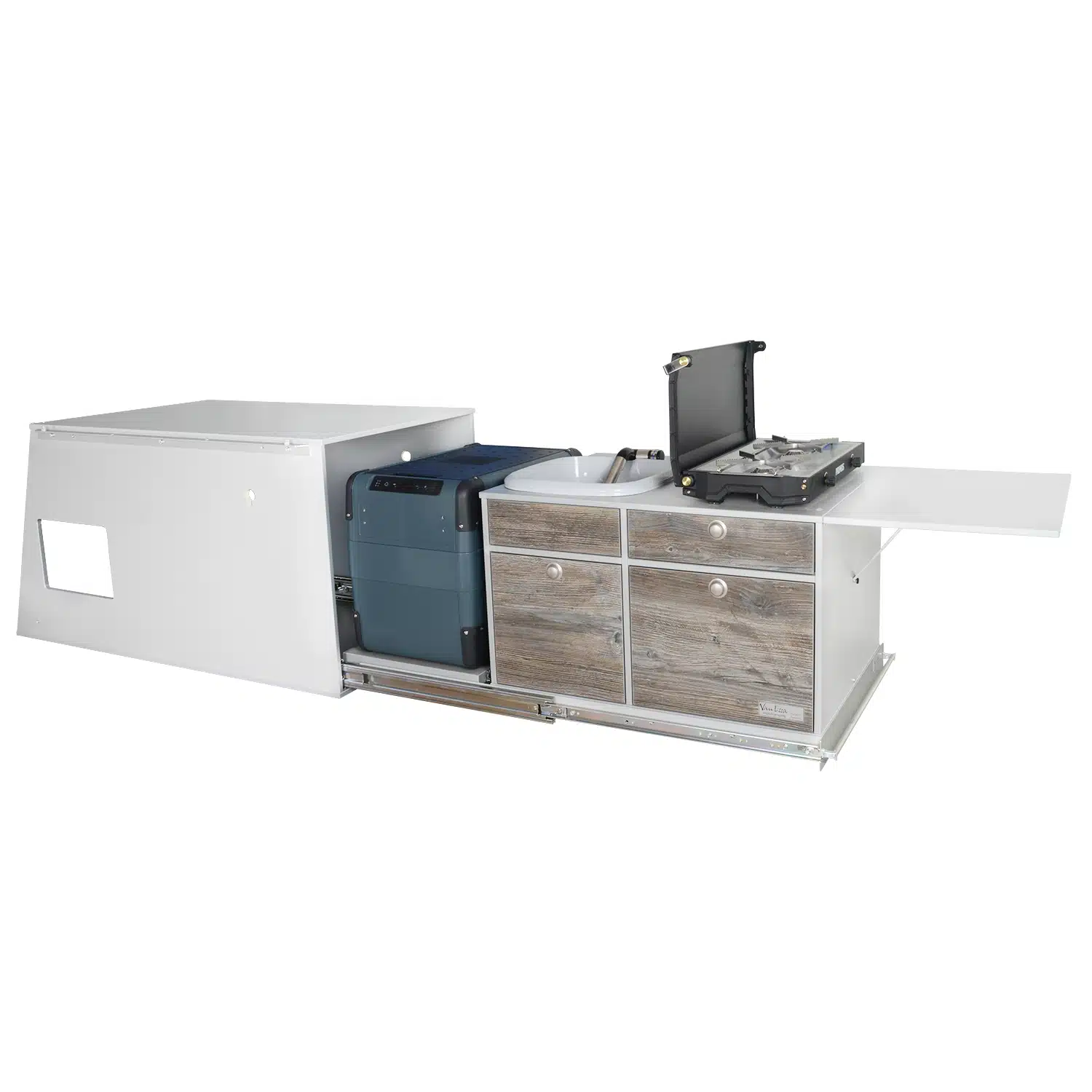 VanEssa Arco Heckauszug Küche mit Doppelflammkocher