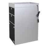 Seitliche Ansicht Aufsatzboard für Modulturm in Silber