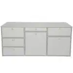 Heckküche Hoehe 53 cm Korpus Silber Dekor Silber