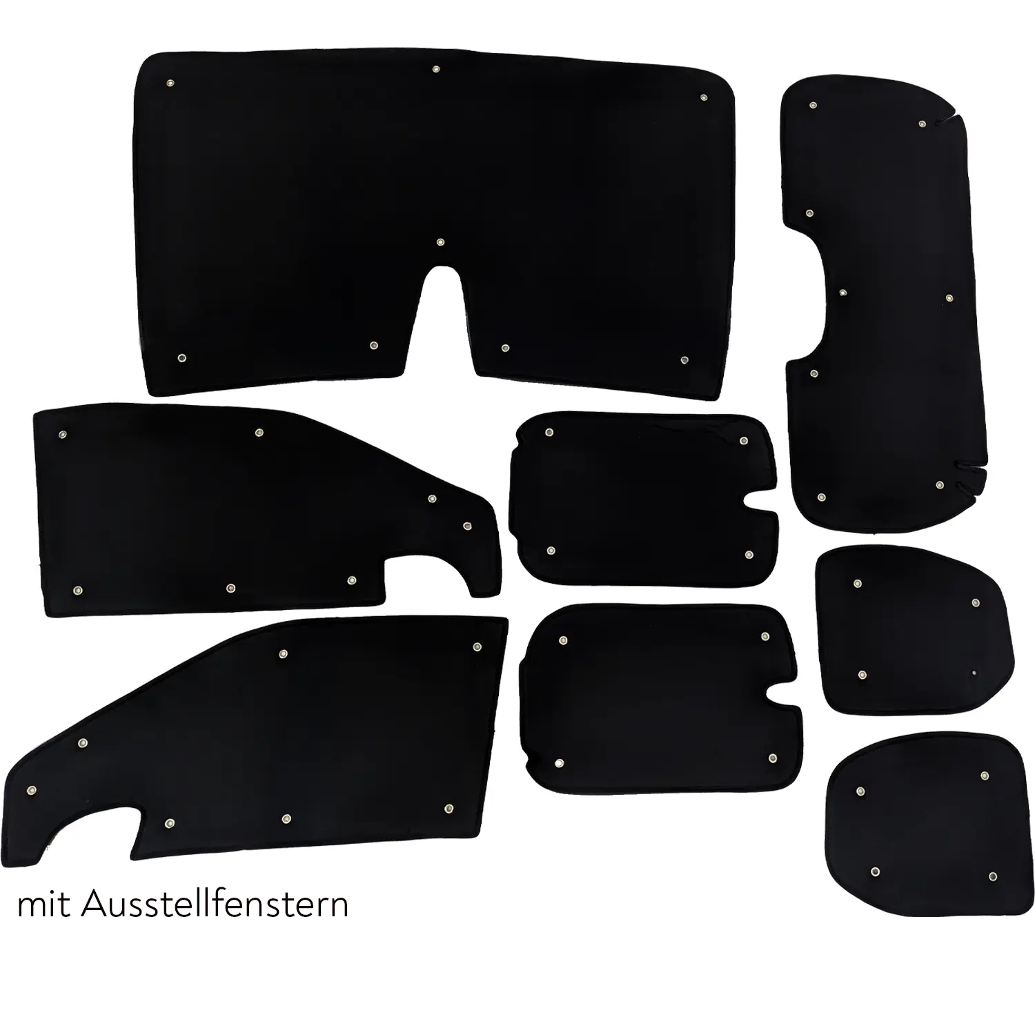 Verdunklung Black Berlingo 3, Rifter Komplettset mit Ausstellfenstern