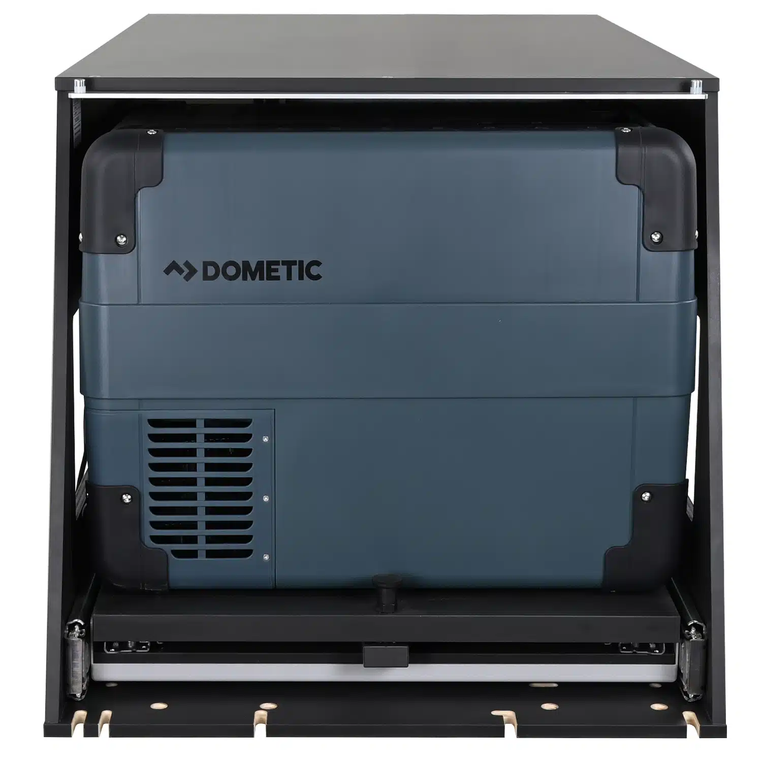 Arco mit Küche graphit - Kühlbox Dometic CFX2 28 auf Innenraumauszug Ansicht von hinten